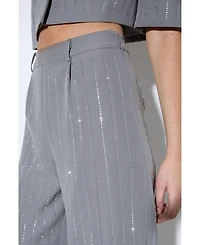 MissPap Women's Premium Embellished Straight Leg Pants