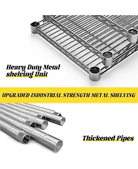 Lovmor 4-Tier 36 in W x 54 in H x 14 in D Height Adjustable Garage Wire Shelving Unit