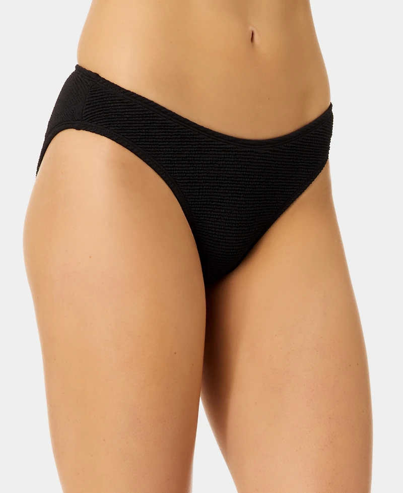 California Waves Women's Solid Low-Rise Swim Bottoms