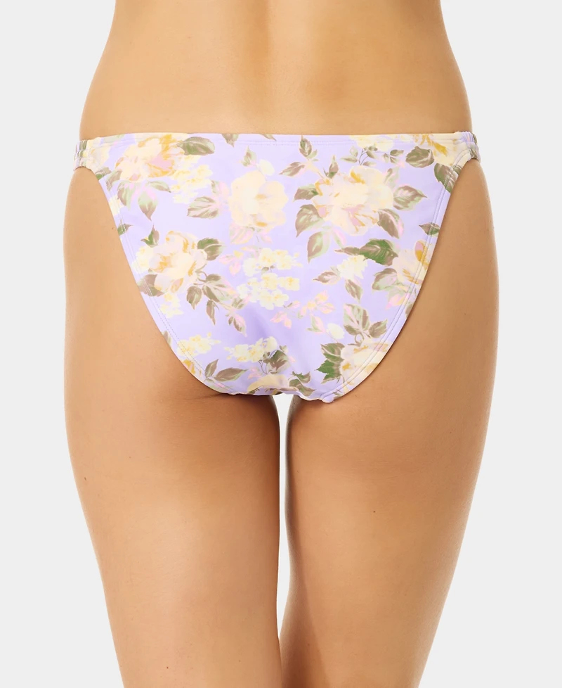 California Waves Women's Blooming Garden Bungee Strap Swim Bottoms
