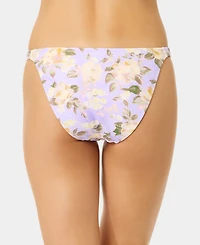 California Waves Women's Blooming Garden Bungee Strap Swim Bottoms