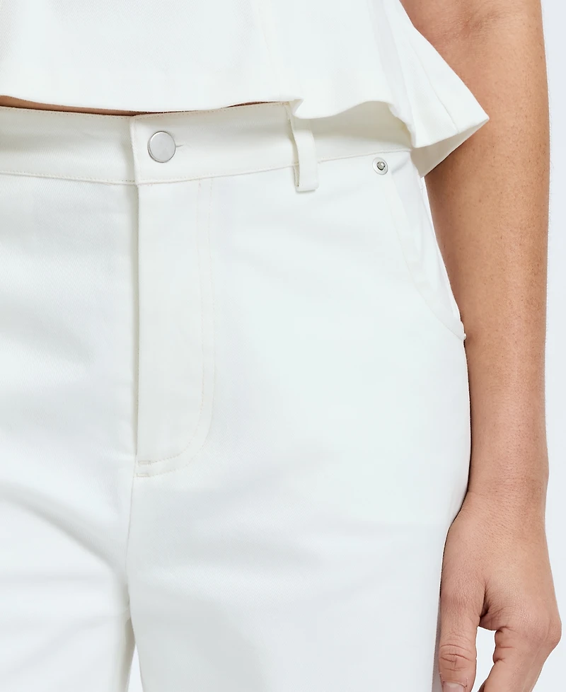 French Connection Women's Inez High Rise Relaxed Ankle Trousers