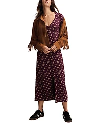 Lucky Brand Women's Simone Printed Short-Sleeve Midi Dress