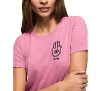 Lucky Brand Women's Hamsa Eye Crewneck Top