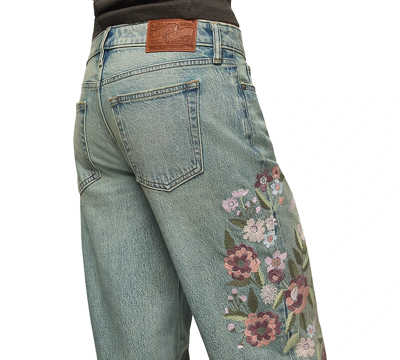 Lucky Brand Women's Legend Embroidered Baggy Jeans
