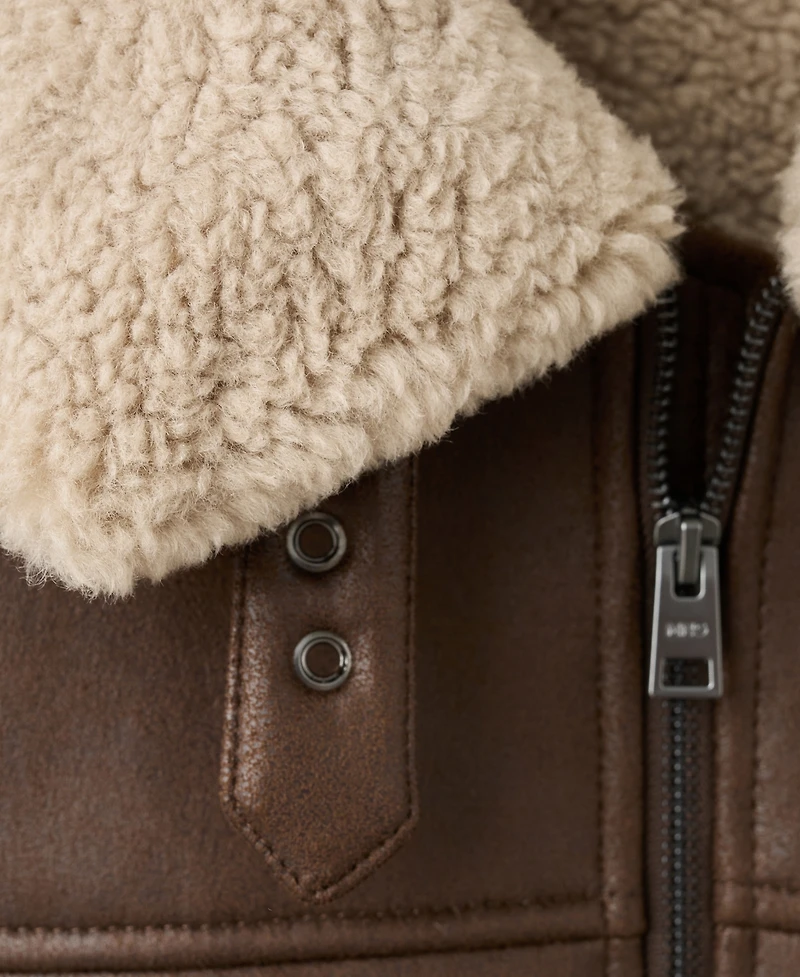 Mango Men's Double Face Sheepskin Jacket