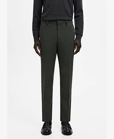 Mango Men's Stretch Fabric Super Slim-Fit Suit Pants