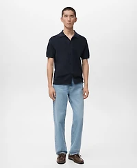 Mango Men's Cotton Knit Shirt
