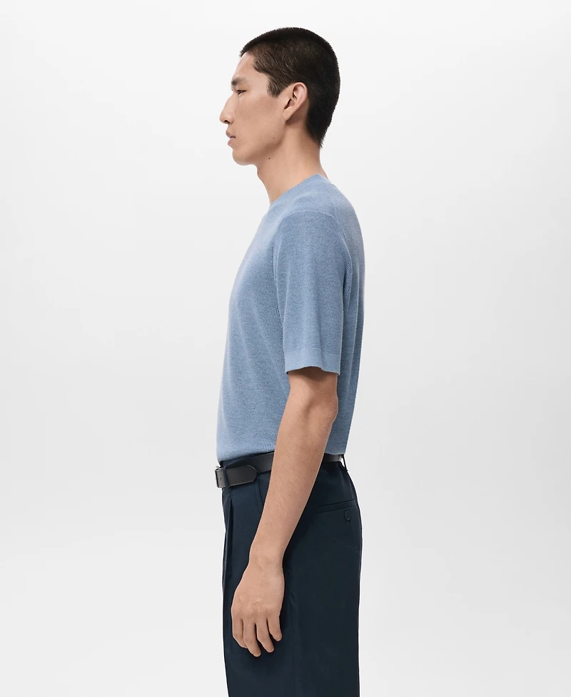 Mango Men's Knit Cotton T-Shirt