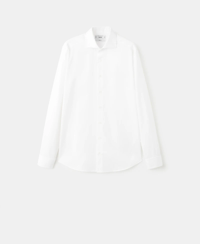 Mango Men's Slim-Fit Twill Fabric Suit Shirt