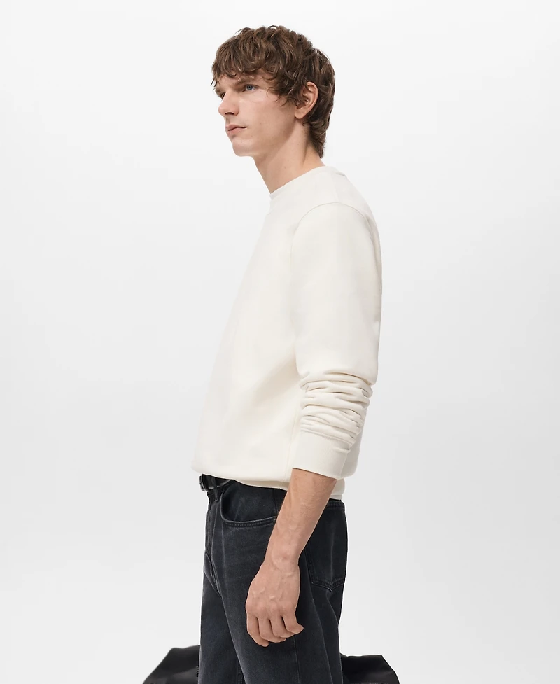 Mango Men's Regular-Fit Cotton Sweatshirt