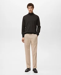 Mango Men's Merino Wool Turtleneck Sweater