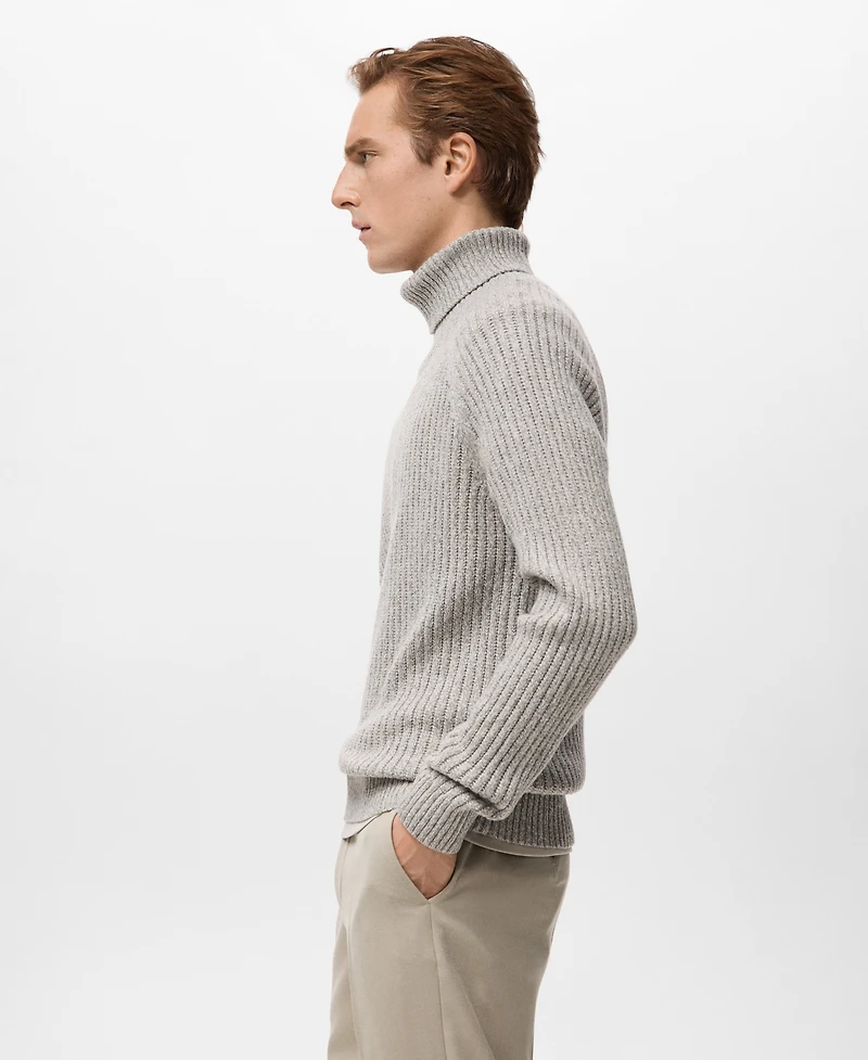 Mango Men's Wool-Blend Turtleneck Sweater