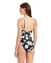 Sanctuary Women's Among Roses V-Neck One-Piece Swimsuit