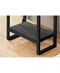 Lovmor Accent Table, Side, End, Nightstand, Lamp, Living Room, Bedroom, Black Laminate, Black Metal, Industrial