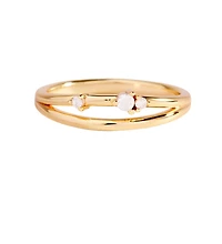 Mint & Lily Crescent Moon Cubic Zirconia Diamond Ring