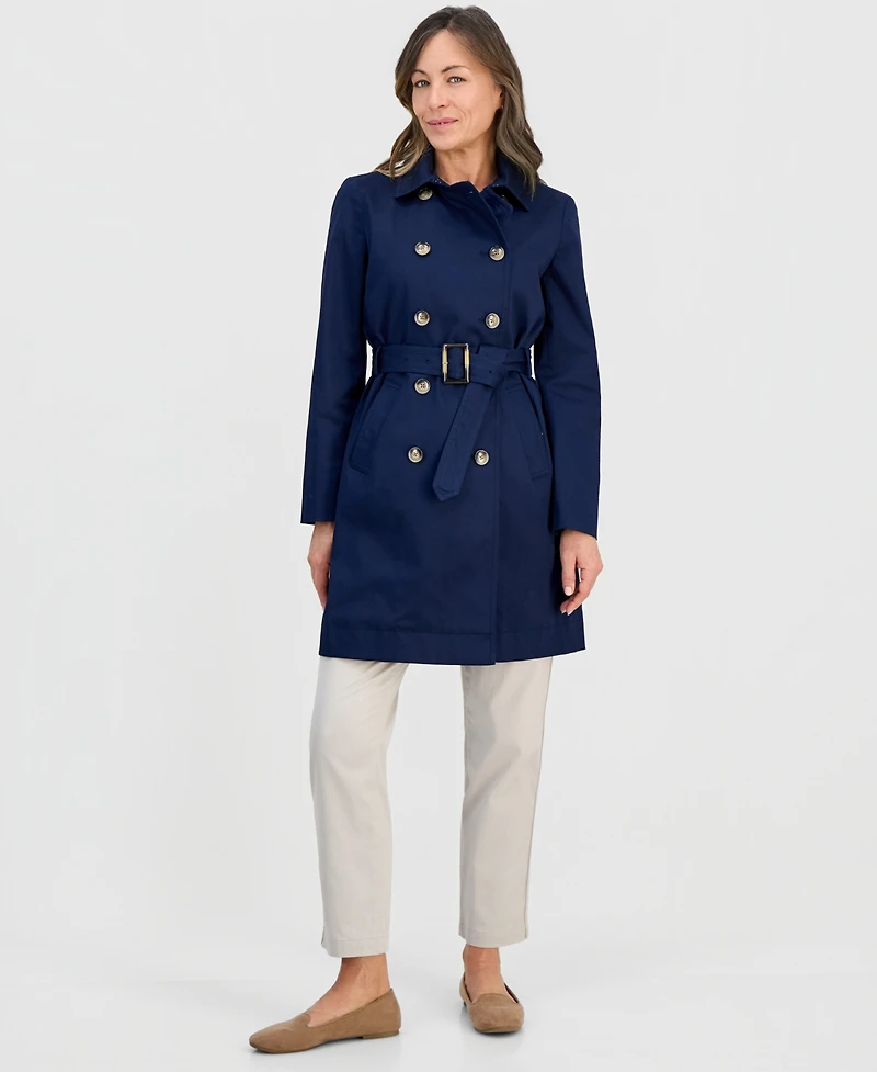 Style & Co Petite Classic Trench Coat, Macy's Exclusive