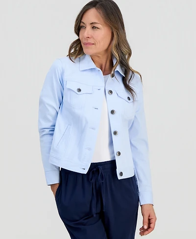 Style & Co Petite Classic Denim Jacket, Created for Macy's