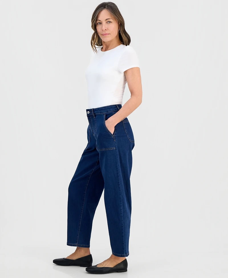 Style & Co Petite High-Rise Tapered Jeans, Created for Macy's
