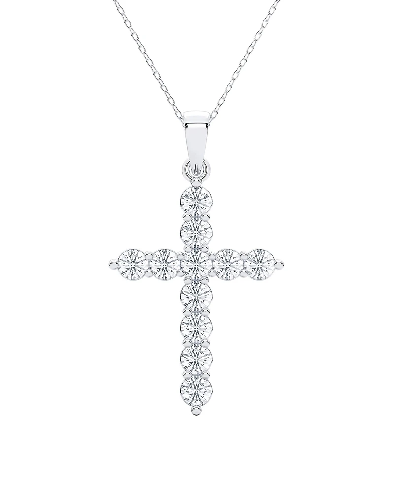 Forever Grown Diamonds Lab-Grown Diamond Pendant Necklace (1 ct. t.w.) in Sterling Silver