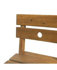 Streamdale Furniture Acacia Wood Bar Stools (Set of 2) - Outdoor/Indoor