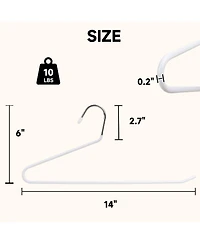 BP4U Open-Ended Heavy Duty Metal Pants Hangers, Space Saving Steel Towel & Scarf Hangers for Jeans, Trousers, Dresses