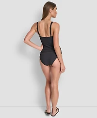 Dkny Women's Under-Wire Textured Tankini Top