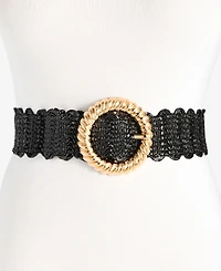 I.n.c. International Concepts Twisted Buckle Stretch Straw Belt, Macy's Exclusive