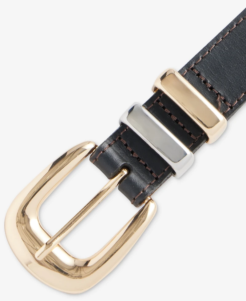 I.n.c. International Concepts Multi-Tone Hardware Leather Belt, Macy's Exclusive