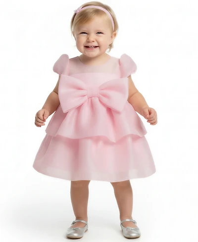 Bonnie Baby Girls' Crinkle Organza Party Dress