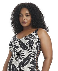 Bleu by Rod Beattie Plus Island Time Scoop Neck One-Piece Swimsuit