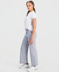 Guess Women's Cotton High-Rise Wide-Leg Jeans
