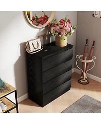 Streamdale Furniture Black 4-Drawer Modern Dresser
