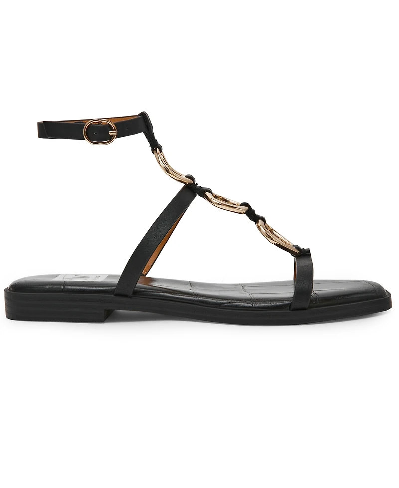 Dv Dolce Vita Women's Macin Embellished Gladiator Flat Sandals