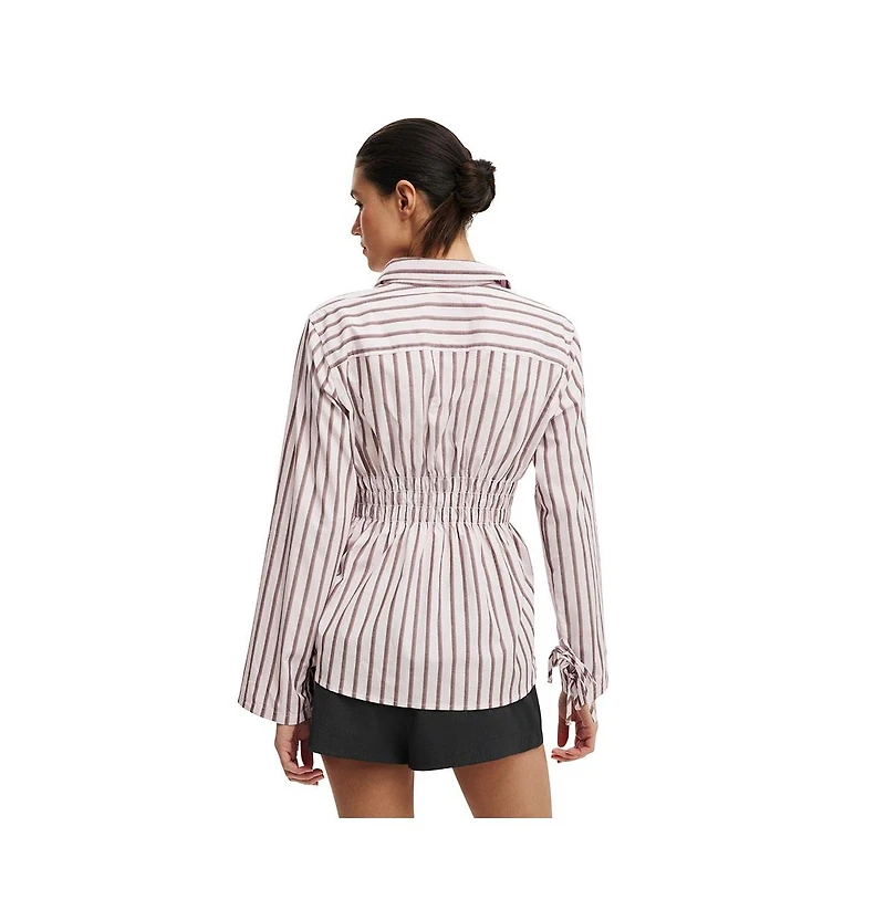 Cotton On Women's Gathered Long Sleeve Shirt