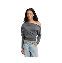 Cotton On Women's Peyton Off Shoulder Long Sleeve Top