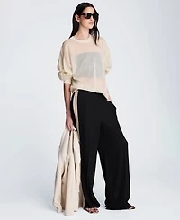 Kenneth Cole Women's Oversized Crewneck Sweatshirt