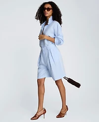 Kenneth Cole Women's Long-Sleeve Button-Front Top