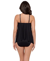 Miraclesuit Women's Peephole High Neck Tankini Top