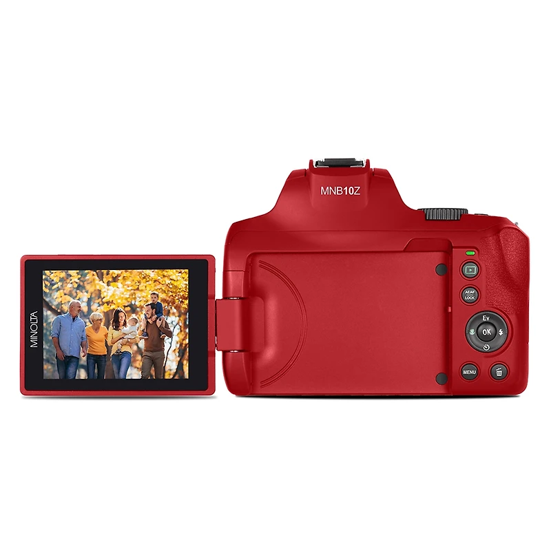 Minolta Minolta MNB10Z 64 Mp / 4K Ultra Hd Bridge Camera w/10x Optical Zoom (Red)