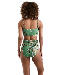 Mimi Flamingo Women's Slit-Neck Bandeau Tankini Top