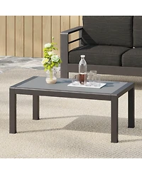 Streamdale Furniture Aluminum Coffee Table - Weather Resistant Minimalist Design