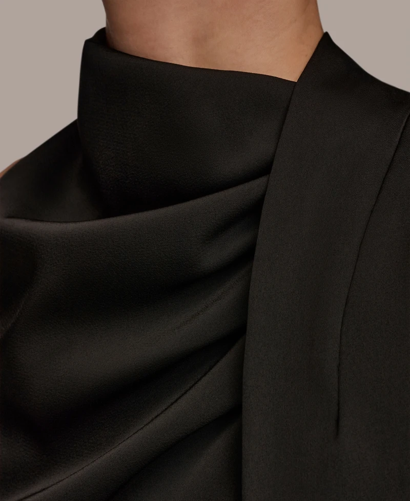 Donna Karan New York Women's Sleeveless Twist-Front Drape Blouse