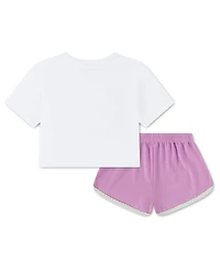 Nike Toddler Girls' 2T-4T Tennis Lifestyle Crewneck T-Shirt and Shorts, 2-Piece Set