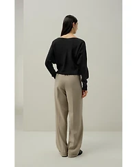 Lilysilk Women's Long Sleeve Gathered Silk Top