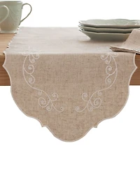 Lenox French Perle Embroidered Runner, 70"