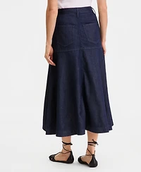 I.n.c. International Concepts Women's Denim Midi Skirt, Macy's Exclusive