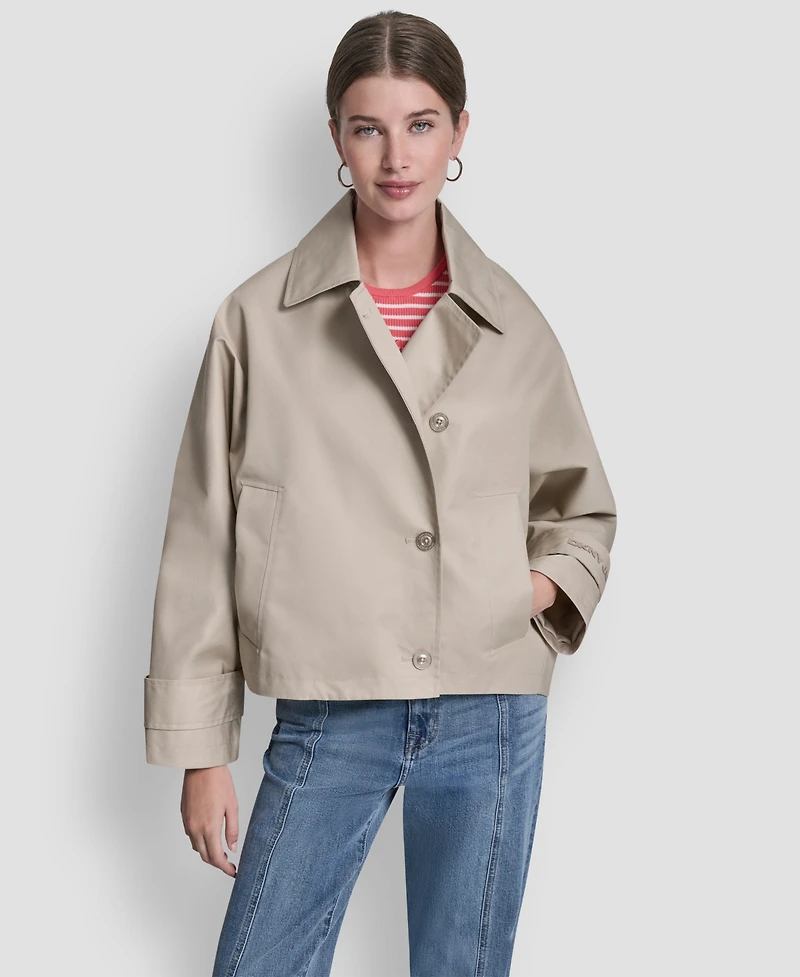 Dkny Jeans Petite Long-Sleeve Single-Breasted Jacket