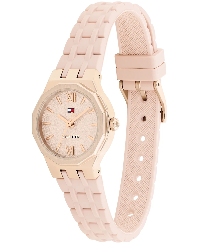 Tommy Hilfiger Women's Quartz Blush Silicone Strap Watch, 25mm