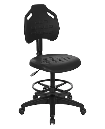 Osp Home Furnishings 35.25" Metal Self Skinned Urethane Intermediate Drafting Chair